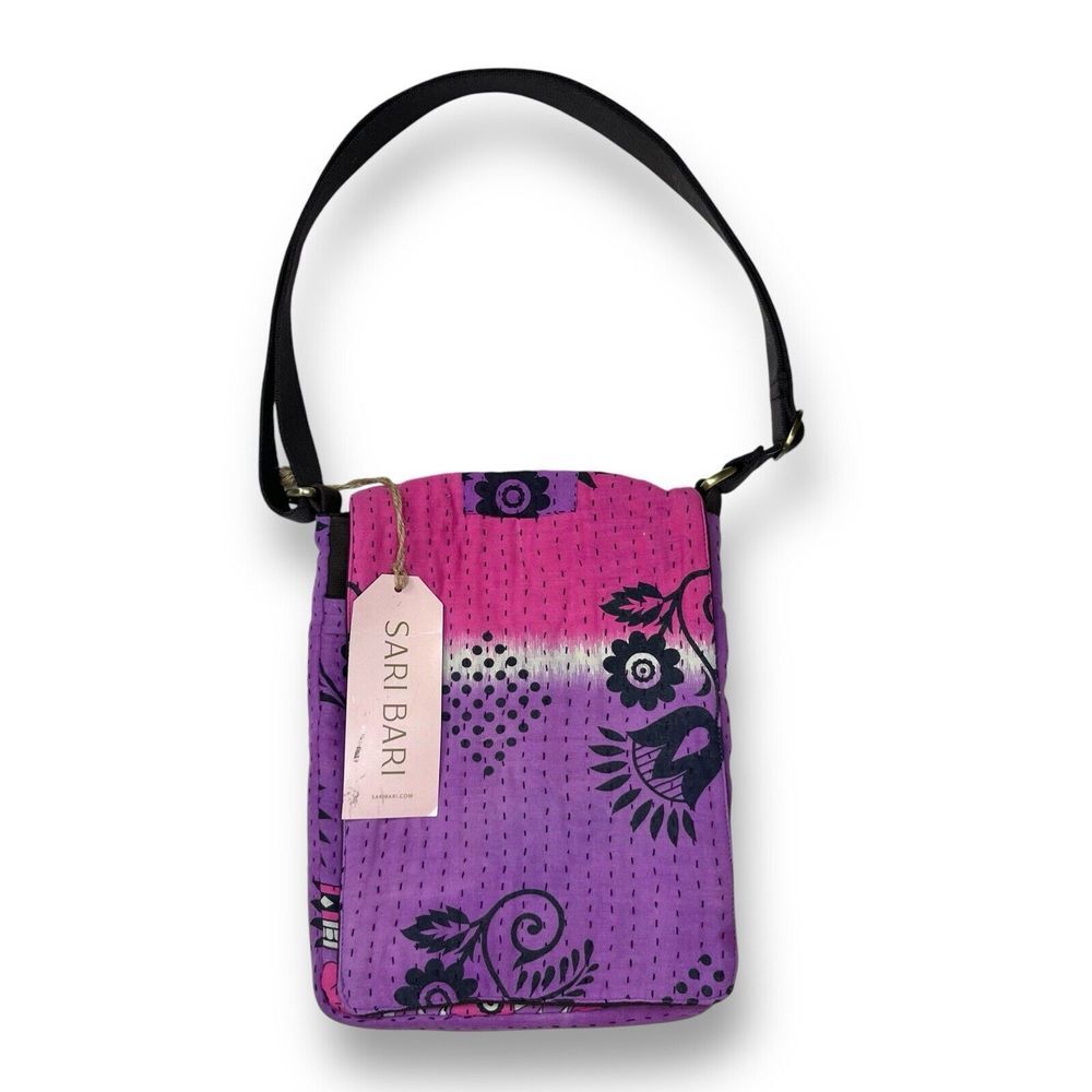 New Sari Bari Crossbody Satchel Bag | Vintage‎ Sari Purse | Handmade | India